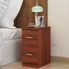 Mueble de noche de almacenamiento mini con cerradura, estilo cajón, ultraestrecho, grado E1, minimalista, 20/30 cm, hecho de madera de ingeniería para dormitorio