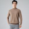 Suéter de caxemira Hubei para homens 2024 outono e inverno novo suéter de camisa de meia-idade casual de meia-idade solto