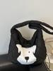 2024 nuevo bolso tote de chaqueta acolchada de algodón, felpa, gran capacidad, para niña, lindo, bolso tote de dibujos animados