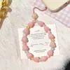 Suprimentos para Transmissão ao Vivo: Pingente de Raiz de Bodhi Rosa Feminino em Forma de Cabaça, Pulseira de Pulso de Círculo Único, Corrente Anti-Perda para Celular, Cordão para Bolsa