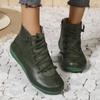 Botas Martin de Talla Grande Calientes Nuevas Transfronterizas para Mujer Gama Media Moda Buenas para Llevar Botines Cortos Europeos y Americanos Botas Casuales Suela Plana Otoño e Invierno