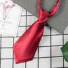 Ins Lazo Pequeño de Dos Piezas para Mujer Estilo Preppy Accesorios para Camisa Color Puro Objetos Pequeños Damas Profesionales Lazo Corto de Doble Capa