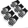 Guantes de Invierno Cálidos con Estampado de Calavera Transfronterizo, Dispensador, Brillo Luminoso, Tejidos, Listos para Usar, Modernos y de Moda