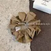 Scrunchie simples com babados estilo coreano para mulheres, adequado para rabos de cavalo e coques, elástico de cabelo durável e versátil