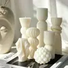 Velas Aromáticas Blancas Sencillas Estilo Nórdico Procesadas y Personalizadas, Decoraciones para el Hogar, Arreglos de Boda, Velas de Forma Geométrica