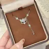 Aliexpress Mais Vendido Seiko Transfer Coração Formato de Cabaça Conjunto Completo Moda Corrente da Clavícula Micro-Incrustada Versátil Seiko Colar