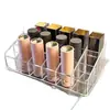 Caja de almacenamiento para labiales, organizador de escritorio a prueba de polvo para cosméticos, esmalte de uñas, caja transparente para labiales, estante de alta gama para brillos de labios y labiales
