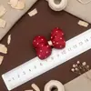 Flor de Bolinhas Vermelhas Enchimento de Algodão Laço Vermelho Acessórios Vermelhos Materiais Acessório de Cabelo Flor Vermelha Laço Vermelho Acessórios DIY