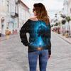 Suéter estampado de urso 3D novo para 2023, de venda transfronteiriça, novo top europeu e americano, suéter feminino ombro a ombro, blusa feminina de base