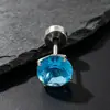 Brincos Redondos Coloridos de Zircônia com Parafuso Estilo Europeu e Americano, Tarraxas de Osso da Orelha em Aço Inoxidável, Joias para Piercing, Tarraxas de Osso da Orelha Unissex, Tarraxas Cocleares