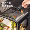 Aquário para uso doméstico na sala de estar, novo modelo de paisagismo ecológico, completo com filtragem e oxigenação, aquário pequeno de mesa para animais de estimação
