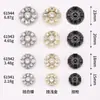 Botones de Abrigo Estilo Tweed Diamante Cruzado Ropa Cortavientos Prendas Exteriores Suéter Tejido Botones Metálicos