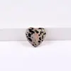 20mm Cristales Naturales Piedra Bruta Corazón Adornos Piedra Natural Forma de Corazón Accesorios para Joyería DIY con Agujeros Corazón Piedra de Palma