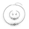 Juego de Collares Gargantilla Corta Versátiles de Perlas Artificiales para Bodas Transfronterizas, Juego de Collares Gargantilla Exagerados y Elegantes, Exquisitos Accesorios de Banquete