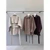NEIHE 2026 Gabardina Casual Ligera Ligeramente para Exteriores con Botonadura Oculta para Mujer, Nuevo Modelo Otoño 260076