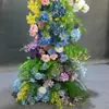 Mori Monet Niujiao Arco Destino Casamento Fundo Casamento Auditório Palco Cor Simulação Flor Beleza Chen Hua Lu Chumbo