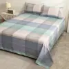 Sábana de una pieza invierno funda de edredón individual 1.5 metros dormitorio estudiantil estilo ins algodón lavado con agua pura funda de almohada individual juego de tres piezas