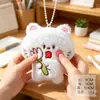 Lindo Colgante Chirriante de Peluche Corgi Gato y Perro Llavero para Bolso con una Linda Cola de Mascota que Puede Girar, un Encanto Femenino