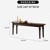 Mesa de Jantar Retrô de Madeira Maciça Franco-Americana Combinação de Mesa e Cadeira Mesa Retangular Estilo Antigo para Apartamento Pequeno Mesa de Jantar