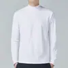 Outono 2025 Estilo Coreano Camiseta de Gola Alta Manga Longa Slim Fit Tops Masculinos Tamanho Grande Camisa Básica Masculina