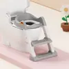 Asiento de inodoro tipo escalera para niños, asiento de orinal plegable para niños y niñas, taburete de escalón para bebés para orinar y defecar