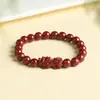 Pulsera de Cinabrio para Mujeres en su Año Zodiacal, Pulsera de Partículas de Arena de Cristal con un Pixiu que Atrae la Riqueza, Círculo Único, Stock Limitado Disponible