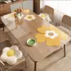 Protetor de Mesa de Vidro Macio, Espessado, Impermeável, à Prova de Óleo, Resistente ao Calor, Lavável, Toalha de Mesa de PVC, Placa de Cristal Cortável, Protetor de Mesa de Jantar Transparente