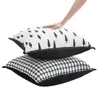 Cojín Decorativo Estilo Francés con un Toque de Lujo Ligero y Gama Alta, Adecuado para Sofá de Sala de Estar, Funda de Cojín sin Relleno, Funda de Cojín Grande, Respaldo Largo