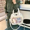 Bolsa Feminina Grande Capacidade Bolsa para Dor 20254 Nova Bolsa de Mão Estilo Coreano Moda Doce Bolsa de Ombro Bolsa Transversal Mochila