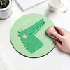 Alfombrilla de Ratón Redonda de Goma Soporte Pequeño para Muñeca Bordes de Bloqueo de Mano Teclado de Portátil Oficina Juego Engrosada y Resistente a Manchas