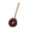 Cepillo para Ollas de Palmera de Coco con Mango de Madera, Cepillo de Madera para Cocina, Estropajo para Ollas, Cepillo para Ollas de Mango Largo, Cepillo para Limpiar Platos, Tienda de un Dólar