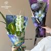 Papel de Seda Tie-Dye de Pensamiento de Siete Colores Papel de Tinta Papel para Envolver Flores Papel Fenghua DIY Hecho a Mano Florería Papel para Envolver Floral