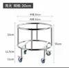 Rack Extra Grosso de Aço Inoxidável para Barril de Sopa, Rack para Barril de Óleo, Rack para Barril Isolado com Rodas, Rack Empurrável para Barril de Água, Rack Redondo para Barril
