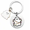 Llavero de Acero Inoxidable Regalo de Halloween Navidad Personalización por Imagen Impresión UV a Color Grabado Láser