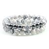 Pulseira de Terno de Comércio Exterior Europeu e Americano Transfronteiriço Pulseira de Contas de Pedra Biliar Preta Olho de Tigre Fosca Envelhecida Linha Preta Elástica Solta Corda de Mão