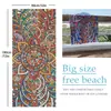 Toalla de Playa Estampada, Chal Protector Solar de Microfibra para Adultos, Toalla Absorbente de Secado Rápido, Toalla de Baño para Natación