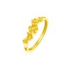 Anillo de Flor de Durazno Dulce de Oro Arena de Vietnam Lindo Anillo de Flor de Seis Pétalos Anillo Abierto Anillo de Boda Flor de Boda Anillo de Boda Anillo