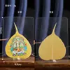 Folhas Naturais de Bodhi, Zhakiram, Farmacêutico, Thangka da Tara Verde, Pintura Thangka do Deus da Riqueza Amarelo, Arte de Parede, Molduras para Fotos no Atacado
