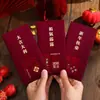 Bolsa Envelope Vermelho de Luxo Leve 2026 Ano Novo Festival da Primavera Ano Novo Chinês Envelope de Dinheiro da Sorte Bolsa de Dinheiro de Ano Novo para Crianças Retro Fosco Estampagem a Quente Espessada