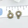 Misturado 100 pingentes de liga de cinco cores sol lua estrela pingente diy pulseira colar acessórios