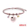 Pulseira Cruz Europeia e Americana de Aço Inoxidável Osso de Cobra Pulseira Temporada de Formatura Presente Comemorativo de Feriado Pulseira Arco-Íris com Gravação Atacado