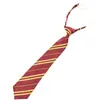Stock Listo Wholesale Corbata Harry Potter Sin Nudo Estilo Preppy Niños y Niñas Rayas Corbata JK Accesorios para Camisa