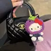 Popular Gato de Dibujos Animados Kt Vestido Cruzado Lindo Colgante de Peluche Llavero de Mochila Decoración de Bolsa Muñeca Juguete Venta al por Mayor