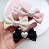 Corazón de Perla Corazón de Durazno Lazo Bilateral Accesorios para Joyería DIY Pasador Flor para Zapatos Accesorios para Fundas de Teléfono Móvil Accesorios Venta al por Mayor