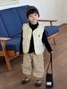 Lanweili Roupa Infantil Colete para Meninos Jaqueta Sem Manga de Outono para Meninos Roupa Quente de Outono Casaco Espesso para Bebê Outono e Inverno