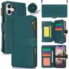 Para Apple 16 Pro Bolsa con Cremallera Funda para Teléfono Móvil S24 Ultra Funda de Cuero para Teléfono Móvil A35 Funda tipo Cartera