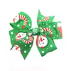 Fj4 Europeu e Americano Novo Natal Crianças Estampado Cauda de Andorinha Laço Grampo de Cabelo Bebê Grampo de Cabelo Adereços para Fotos de Bebê