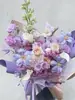 Treze Flores Série Roxa Romântica Papel de Embrulho para Flores Material para Buquê de Dia dos Namorados Papel Kraft Papel de Embrulho para Flores de Presente