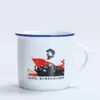 Taza de té de cerámica retro Venta directa de fábrica Juego de 6 tazas Copas de vino creativas Tazas de imitación esmaltada Tamaño pequeño Tazas de degustación de té Oferta especial