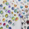 Adesivos para Unhas Jelly Adesivos Populares para Capa de Celular Adesivos de Unha para Crianças Adesivos Auxiliares para Unhas Olho de Gato Misterioso